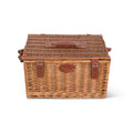 Picnic Basket - TRIANON Tartan Green Wicker For 4 Persons