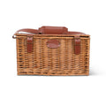 Picnic Basket - TRIANON Tartan Green Wicker For 4 Persons