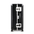 Suitcase - TRUNK ON WHEELS Light Polycarbonate Licorice Black With Black Leather Handles