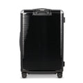Suitcase - TRUNK ON WHEELS Light Polycarbonate Licorice Black With Black Leather Handles