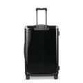 Suitcase - TRUNK ON WHEELS Light Polycarbonate Licorice Black With Black Leather Handles