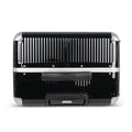 Suitcase - TRUNK ON WHEELS Light Polycarbonate Licorice Black With Black Leather Handles
