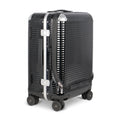 Suitcase - XS SPINNER 53 Light Polycarbonate Licorice Black With Black Leather Handles