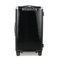 Suitcase - TRUNK ON WHEELS M Light Polycarbonate Licorice Black With Black Leather Handles