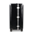Suitcase - TRUNK ON WHEELS M Light Polycarbonate Licorice Black With Black Leather Handles