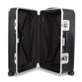 Suitcase - TRUNK ON WHEELS M Light Polycarbonate Licorice Black With Black Leather Handles