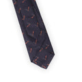 Tie Plain Colour Embroidered Patterns Silk With Pocket And Lucky Charm Red Heart