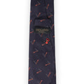 Tie Plain Colour Embroidered Patterns Silk With Pocket And Lucky Charm Red Heart