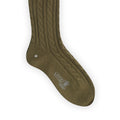 Socks - Cable Knit Cashmere & Cotton Long