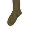 Socks - Cable Knit Cashmere & Cotton Long