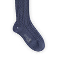 Socks - Cable Knit Cashmere & Cotton Long