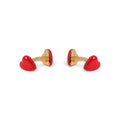Cufflinks - Heart Sterling Silver Gold-Plated