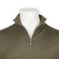 Sweater - Cashmere & Silk Zipped Mock Neck