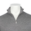 Sweater - Cashmere & Silk Zipped Mock Neck