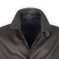 Jacket-Bomber Plain Colour Leather Detachable Fur Collar