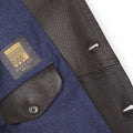 Jacket-Bomber Plain Colour Leather Detachable Fur Collar