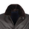 Bomber Jacket - Leather Detachable Fur Collar