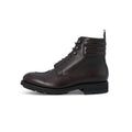 Boots - BIKER Leather & Commando Rubber Soles Lace-Ups