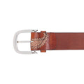 Belt - Natural Leather Embroidered Coloured Drawings