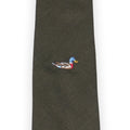 Tie - Duck Embroidery Wool & Silk