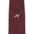 Tie - Fox And Hunting Pheasant Embroidery Wool & Silk