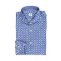 Shirt - Flowers Printed Cotton Stretch Single Cuff