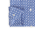 Shirt - Flowers Printed Cotton Stretch Single Cuff