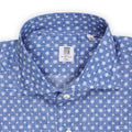 Shirt - Flowers Printed Cotton Stretch Single Cuff