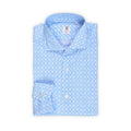 Shirt - Flowers Printed Cotton Stretch Single Cuff