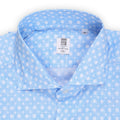 Shirt - Flowers Printed Cotton Stretch Single Cuff