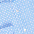 Shirt - Flowers Printed Cotton Stretch Single Cuff