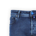 Jeans - BARD Jersey Cotton & Polyester Stretch Royal Blue Patch