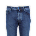 Jeans - BARD Jersey Cotton & Polyester Stretch Royal Blue Patch