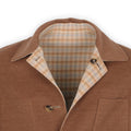 Jacket 3/4 - Checked Cashmere Double-Face Reversible Buttoned