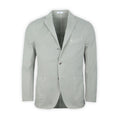 Blazer - Micro Herringbone Cotton & Silk Unfinished Sleeves