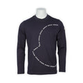 T-Shirt - Cotton Long Sleeves Crew Neck Logo Outline