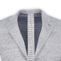 Blazer - Houndstooth Flax, Polyester & Nylon Stretch Unfinished Sleeves