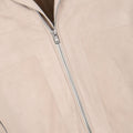 Jacket - Suede & Cotton Mesh Hooded + Zipped