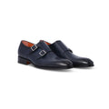 Double Monks - Patinated Leather & Leather Soles + Medallion