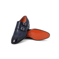 Double Monks - Patinated Leather & Leather Soles + Medallion