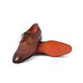 Derbies - Patinated Leather & Leather Soles Lace-Ups + Medallion