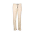 Pants - CARACCIOLO Drill Cotton, Silk & Cashmere Stretch Elastic Waistband + Zip
