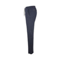 Pants - CARACCIOLO Drill Cotton, Silk & Cashmere Stretch Elastic Waistband + Zip