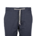 Pants - CARACCIOLO Drill Cotton, Silk & Cashmere Stretch Elastic Waistband + Zip