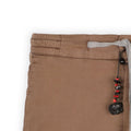 Pants - CARACCIOLO Cotton & Silk Stretch Elastic Waistband + Zip