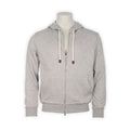 Sweater - MIKE Hoody Cotton & Silk & Polyamide Zipped