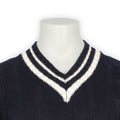 Cable Knit Sweater - Tennis Model Cashmere V-Neck