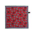 Pocket Square - Double-Face Mosaic Indian Elephants & Paisley Printed Silk