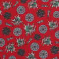 Pocket Square - Double-Face Mosaic Indian Elephants & Paisley Printed Silk