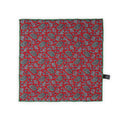 Pocket Square - Double-Face Mosaic Indian Elephants & Paisley Printed Silk